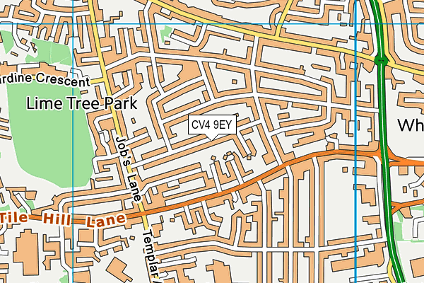CV4 9EY map - OS VectorMap District (Ordnance Survey)
