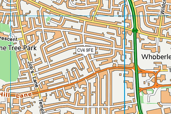 CV4 9FE map - OS VectorMap District (Ordnance Survey)