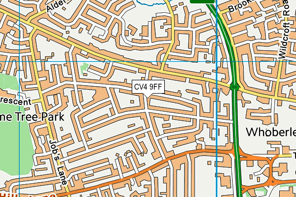 CV4 9FF map - OS VectorMap District (Ordnance Survey)