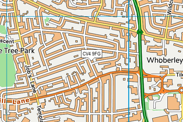 CV4 9FG map - OS VectorMap District (Ordnance Survey)