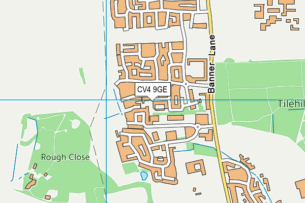 CV4 9GE map - OS VectorMap District (Ordnance Survey)