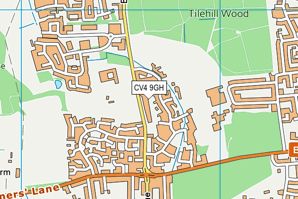 CV4 9GH map - OS VectorMap District (Ordnance Survey)