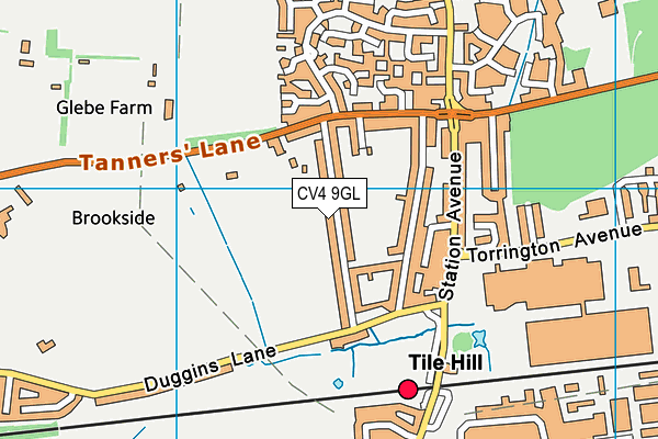 CV4 9GL map - OS VectorMap District (Ordnance Survey)