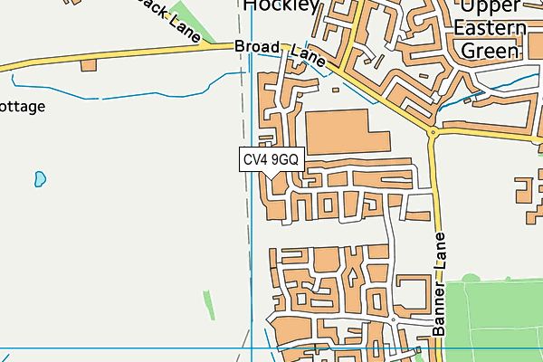 CV4 9GQ map - OS VectorMap District (Ordnance Survey)