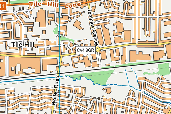 CV4 9GR map - OS VectorMap District (Ordnance Survey)