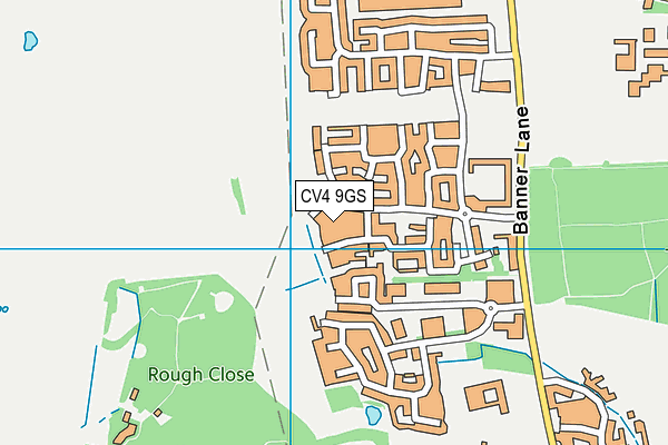 CV4 9GS map - OS VectorMap District (Ordnance Survey)