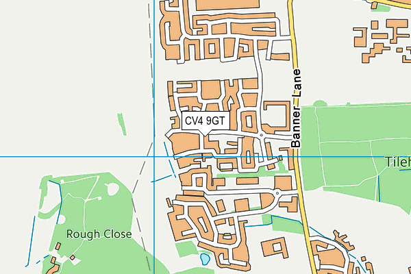 CV4 9GT map - OS VectorMap District (Ordnance Survey)