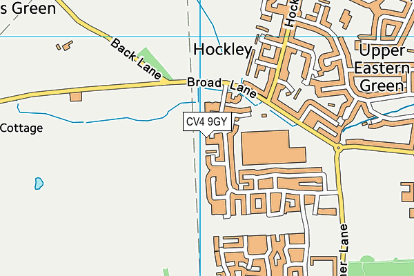CV4 9GY map - OS VectorMap District (Ordnance Survey)