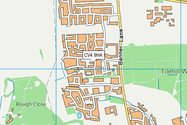 CV4 9HA map - OS VectorMap District (Ordnance Survey)