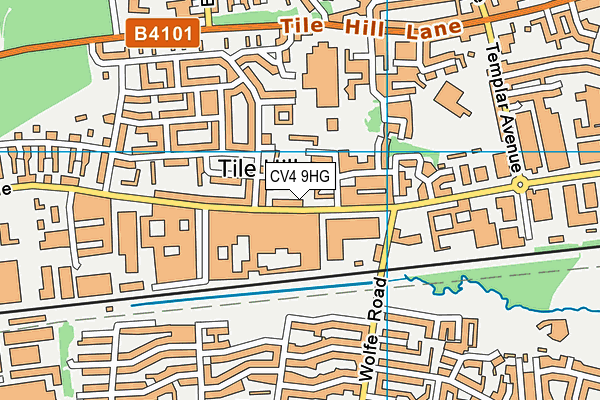 CV4 9HG map - OS VectorMap District (Ordnance Survey)