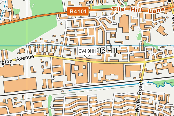 CV4 9HH map - OS VectorMap District (Ordnance Survey)