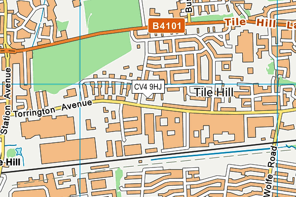 CV4 9HJ map - OS VectorMap District (Ordnance Survey)
