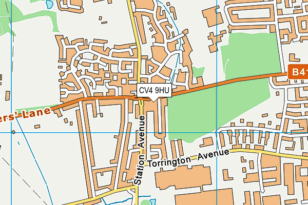 CV4 9HU map - OS VectorMap District (Ordnance Survey)