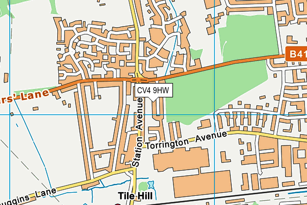 CV4 9HW map - OS VectorMap District (Ordnance Survey)