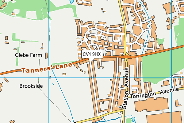 CV4 9HX map - OS VectorMap District (Ordnance Survey)