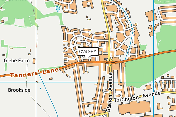 CV4 9HY map - OS VectorMap District (Ordnance Survey)