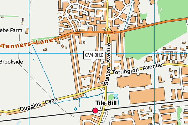 CV4 9HZ map - OS VectorMap District (Ordnance Survey)