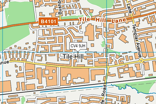 CV4 9JH map - OS VectorMap District (Ordnance Survey)