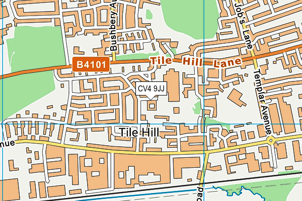 CV4 9JJ map - OS VectorMap District (Ordnance Survey)