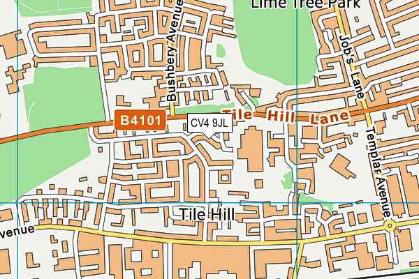 CV4 9JL map - OS VectorMap District (Ordnance Survey)