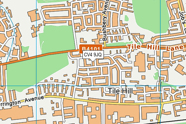 CV4 9JQ map - OS VectorMap District (Ordnance Survey)