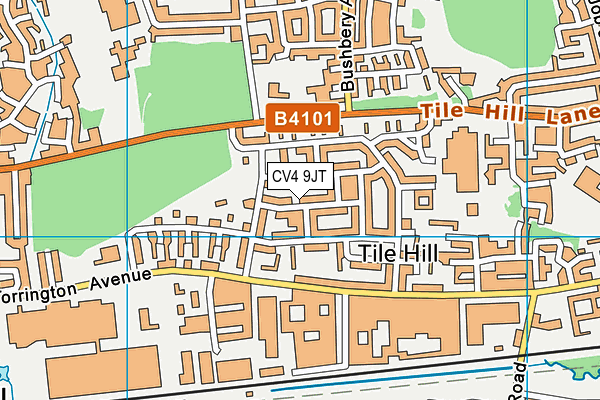 CV4 9JT map - OS VectorMap District (Ordnance Survey)