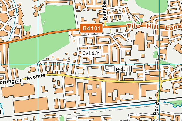 CV4 9JY map - OS VectorMap District (Ordnance Survey)