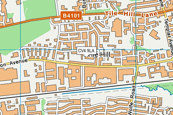 CV4 9LA map - OS VectorMap District (Ordnance Survey)