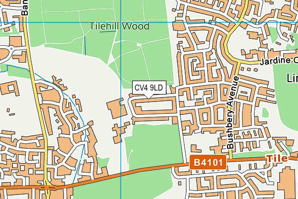 CV4 9LD map - OS VectorMap District (Ordnance Survey)
