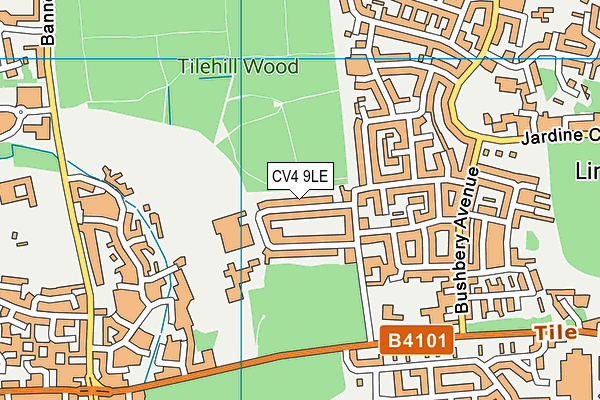 CV4 9LE map - OS VectorMap District (Ordnance Survey)