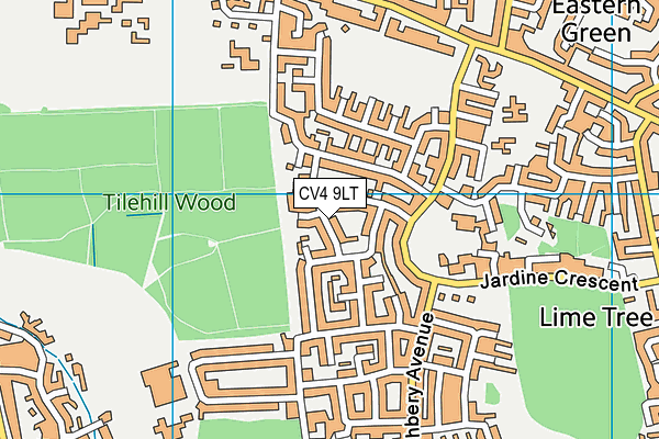 CV4 9LT map - OS VectorMap District (Ordnance Survey)