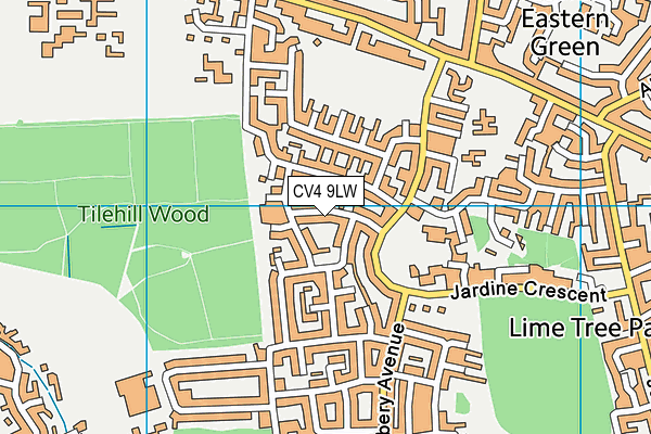 CV4 9LW map - OS VectorMap District (Ordnance Survey)
