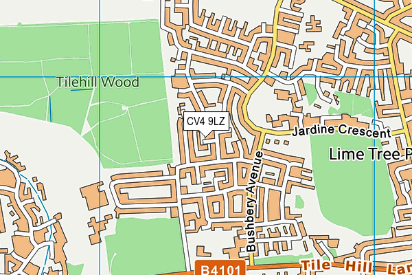 CV4 9LZ map - OS VectorMap District (Ordnance Survey)