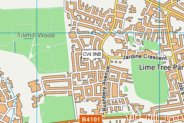 CV4 9NB map - OS VectorMap District (Ordnance Survey)