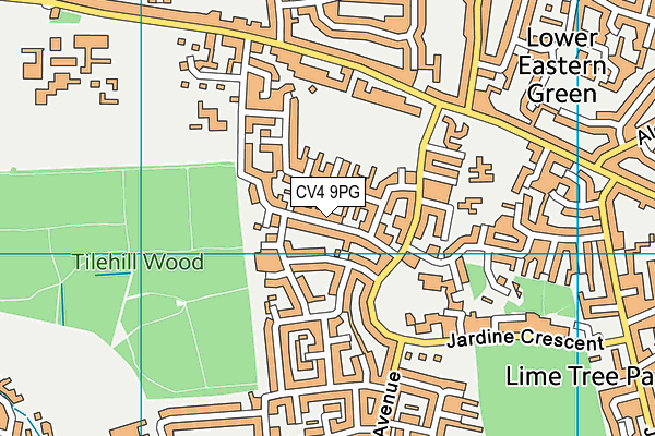 CV4 9PG map - OS VectorMap District (Ordnance Survey)