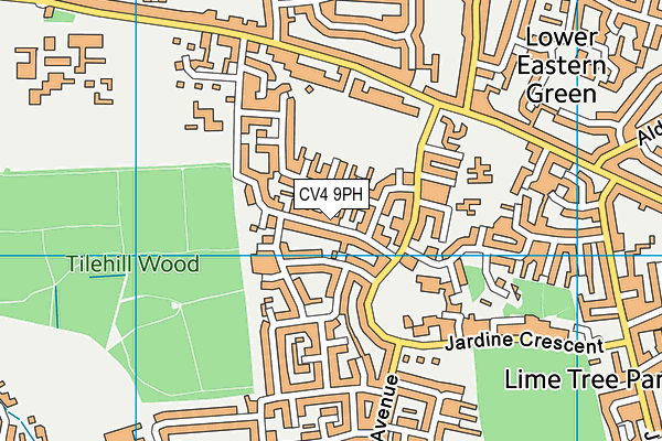 CV4 9PH map - OS VectorMap District (Ordnance Survey)