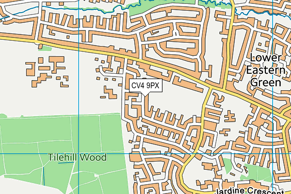 CV4 9PX map - OS VectorMap District (Ordnance Survey)