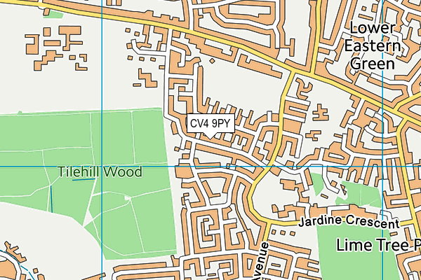 CV4 9PY map - OS VectorMap District (Ordnance Survey)