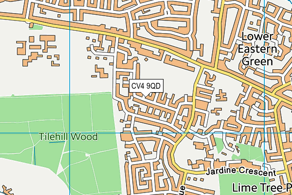 CV4 9QD map - OS VectorMap District (Ordnance Survey)