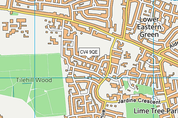 CV4 9QE map - OS VectorMap District (Ordnance Survey)
