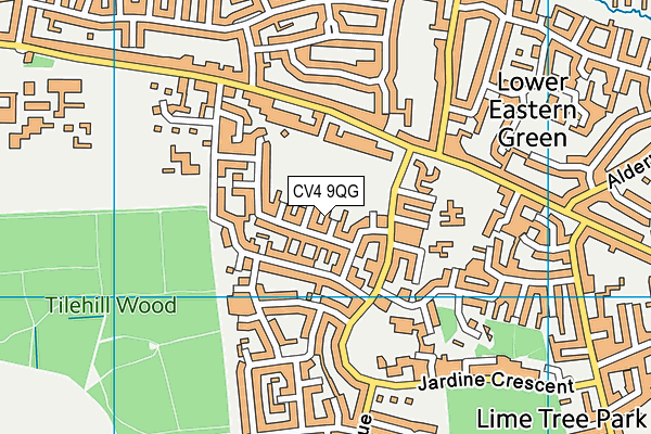 CV4 9QG map - OS VectorMap District (Ordnance Survey)