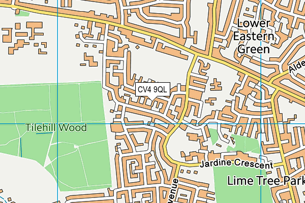 CV4 9QL map - OS VectorMap District (Ordnance Survey)