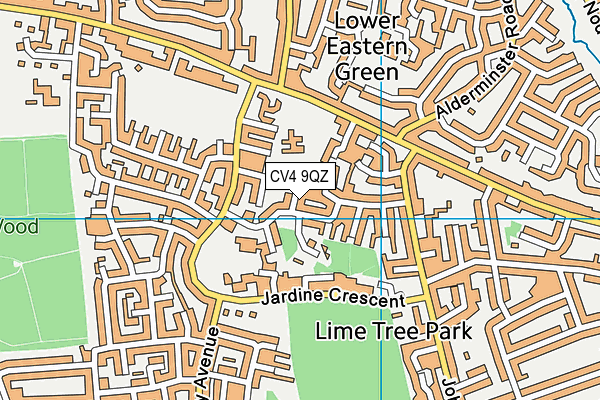 CV4 9QZ map - OS VectorMap District (Ordnance Survey)