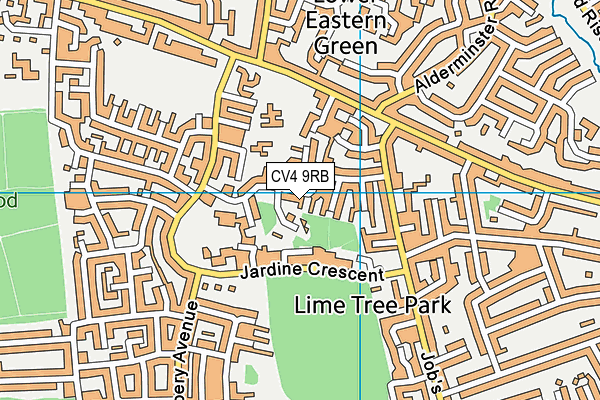 CV4 9RB map - OS VectorMap District (Ordnance Survey)
