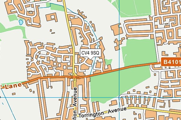 CV4 9SQ map - OS VectorMap District (Ordnance Survey)