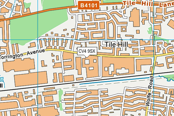 CV4 9SX map - OS VectorMap District (Ordnance Survey)