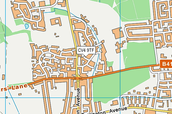 CV4 9TF map - OS VectorMap District (Ordnance Survey)