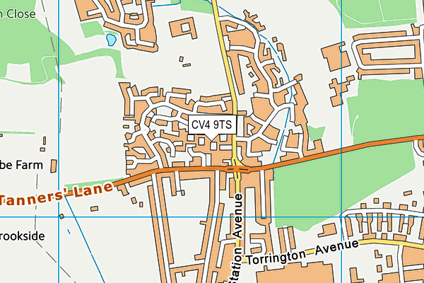 CV4 9TS map - OS VectorMap District (Ordnance Survey)