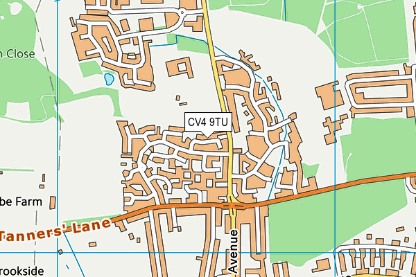 CV4 9TU map - OS VectorMap District (Ordnance Survey)