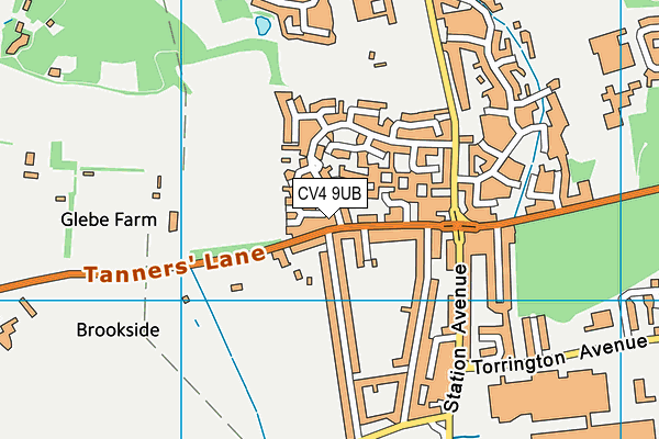 CV4 9UB map - OS VectorMap District (Ordnance Survey)